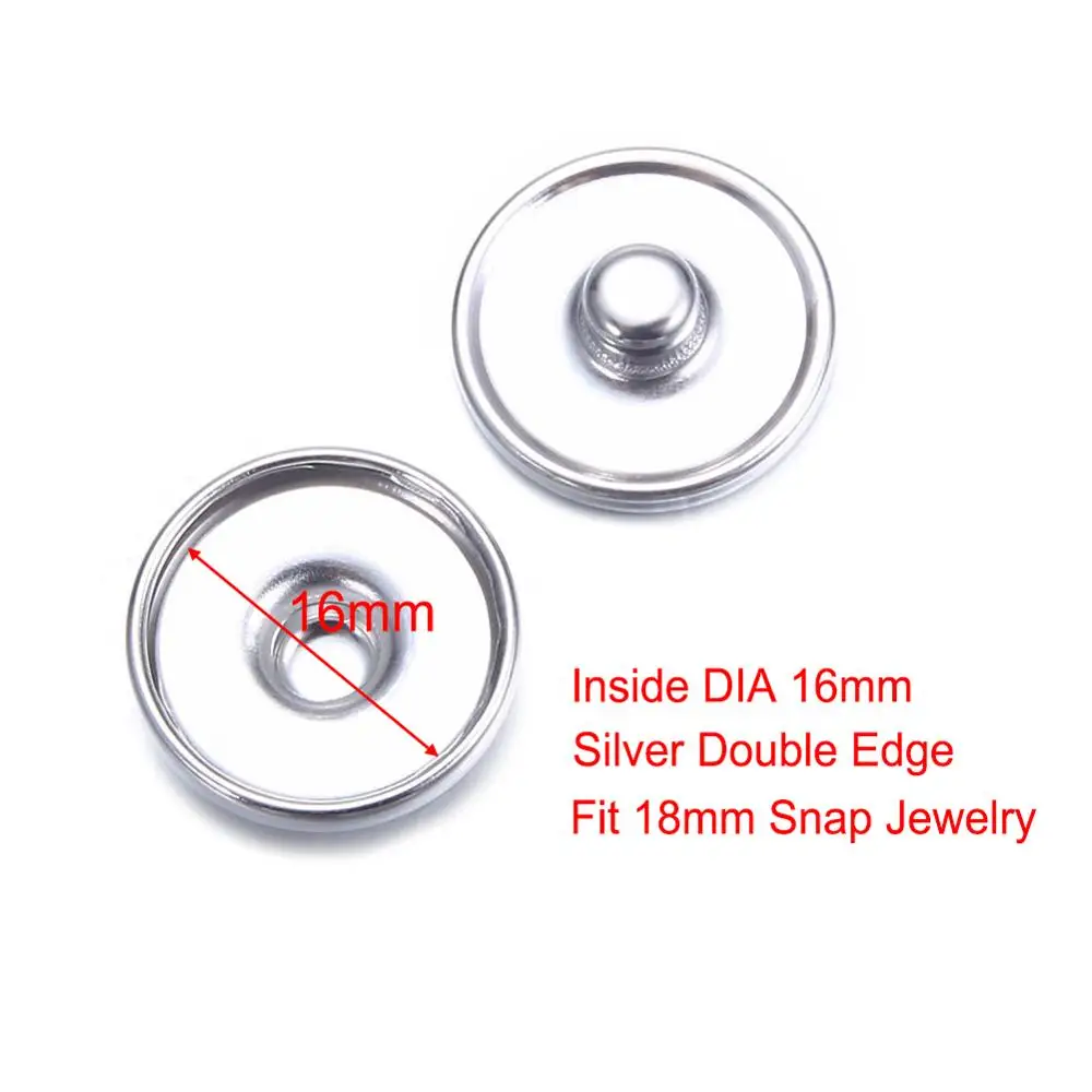 12pcs/lot Basical DIY Snap Button 12mm/18mm Interchangeable Snaps Button Base Charm For Snap Bracelets Necklaces Jewelry Making 