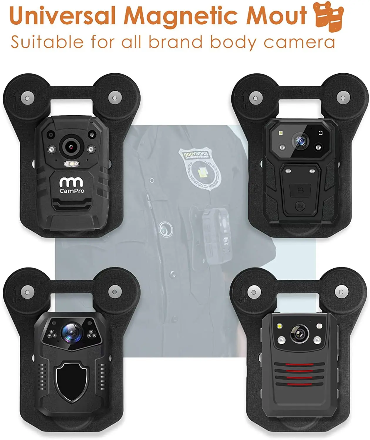 Montagem Magnética da Câmera do Corpo de Cammpro Grampo Wearable Universal do Suporte da Montagem do Ímã Vara à Roupa para Toda a Câmera do Corpo da Marca - Image 4