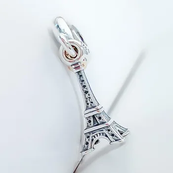 

100% 925 Sterling Silver Charm New Eiffel Tower Pendant Fit Pandora Women Bracelet & Necklace Diy Jewelry