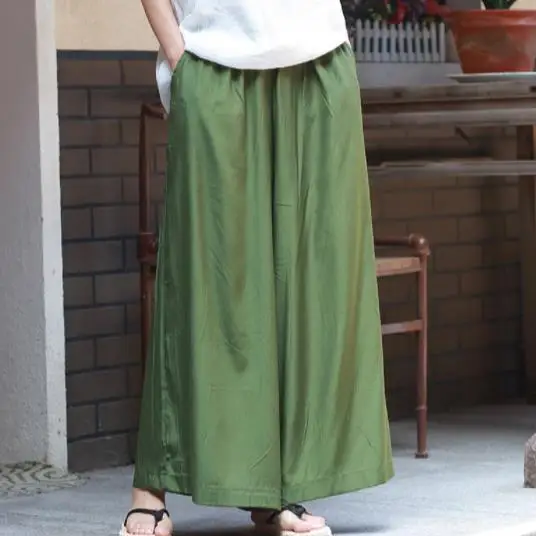 Женские осенние летние шелковые черные трусы брюки cuprammonuium pantalon mujer свободные широкие брюки с эластичной талией culotte AE62