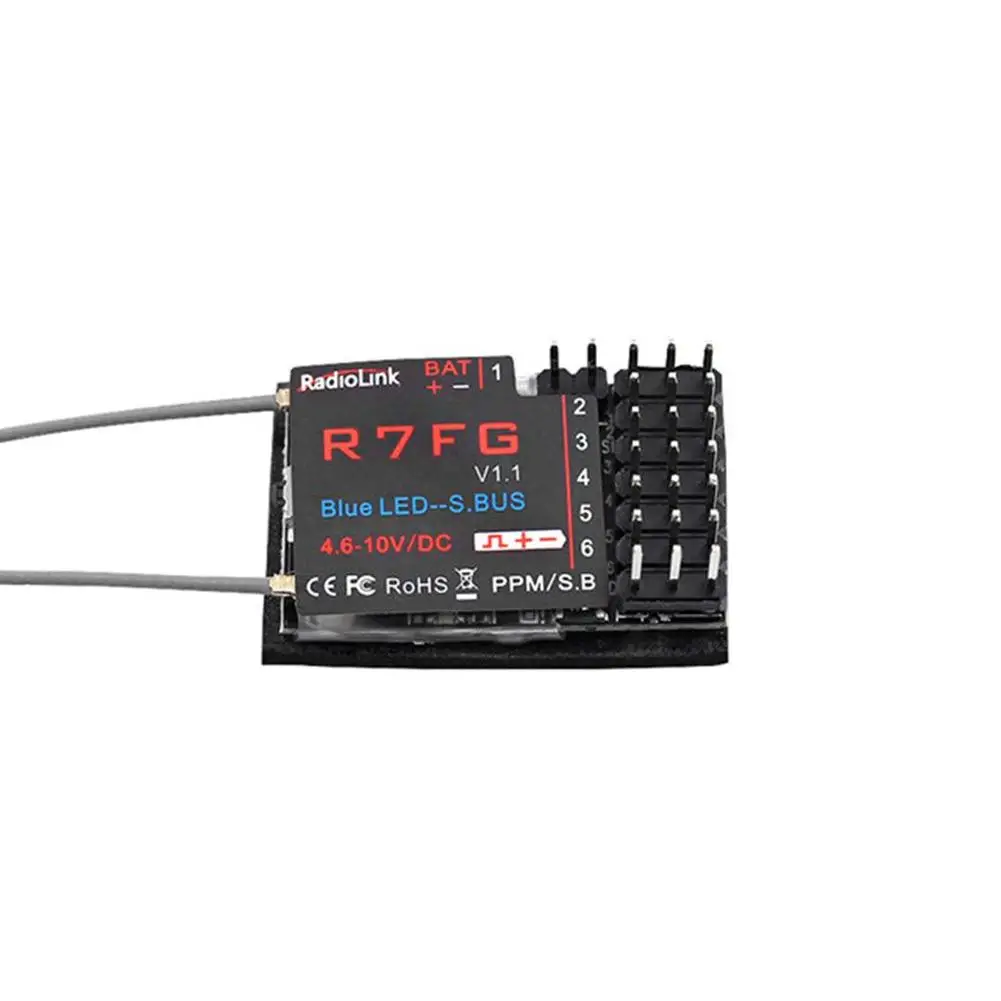 Hot New RadioLink R7FG 2.4GH 7CH Dual Antenna Receiver For RC RC6GS/RC4GS/RC4G/RC3S/T8FB