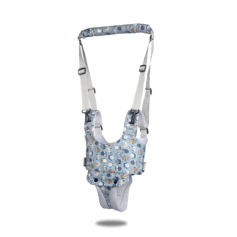Cartoon Print Baby Walker Harness Walking Assistant Owl Pattern Toddler Multi-functional Walk Learning Belt Removable Crotch