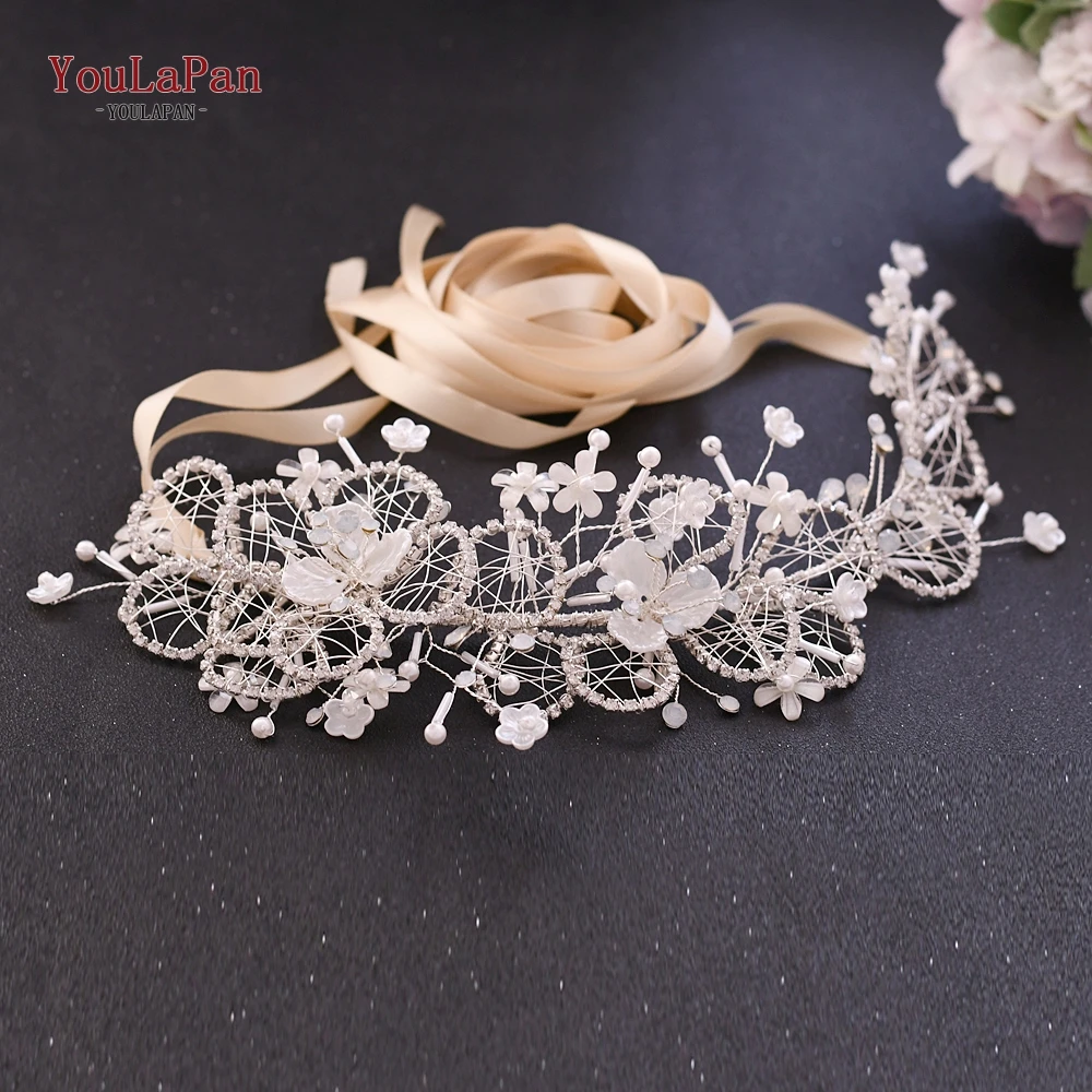 Champagne ribbon YouLaPan SH246 черный и белый формальный пояс для женщин свадебный пояс Стразы пояс для свадебного платья пояс цветочный Хрустальный пояс лента - Цвет: Champagne ribbon