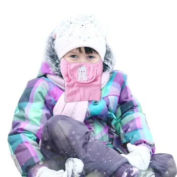 

Child Winter Warm Mask Fleece Earmuffs Riding Ski Snowboard Half Face Mask Windproof Outdoor Cycling Mask Protectors 919