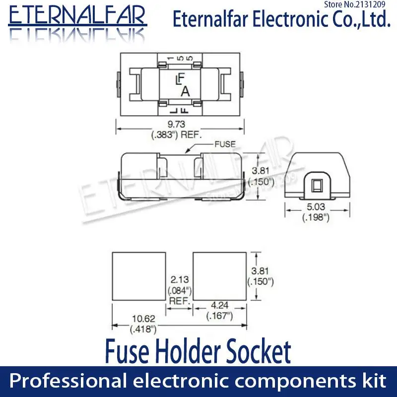 1808 0451 SMD держатель предохранителя гнездо основание transposon 6 1x2 69 мм Температурный