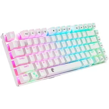 Mechanical keyboard smooth line red switch 81 keys  RGB backlight white game keyboard compact design American layout eagle Z88