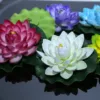 Artificial Fake Lotus Lily leaf flowers Water POOL Floating pond flowers wedding decoration Garden 17CM B12 ► Photo 3/6