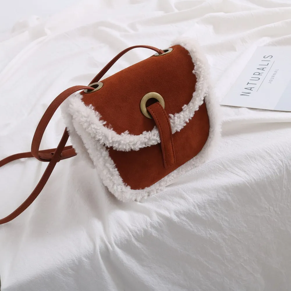 Brown BOHO сумки через плечо для женщин роскошные сумки женские сумки дизайнерские настоящие Letaher известные бренды меховая сумка почтальон - Цвет: Brown
