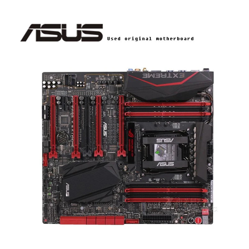 Оригинальная материнская плата для ASUS RAMPAGE V EXTREME DDR4 LGA 2011-V3 USB2.0 USB3.0 128 ГБ X99