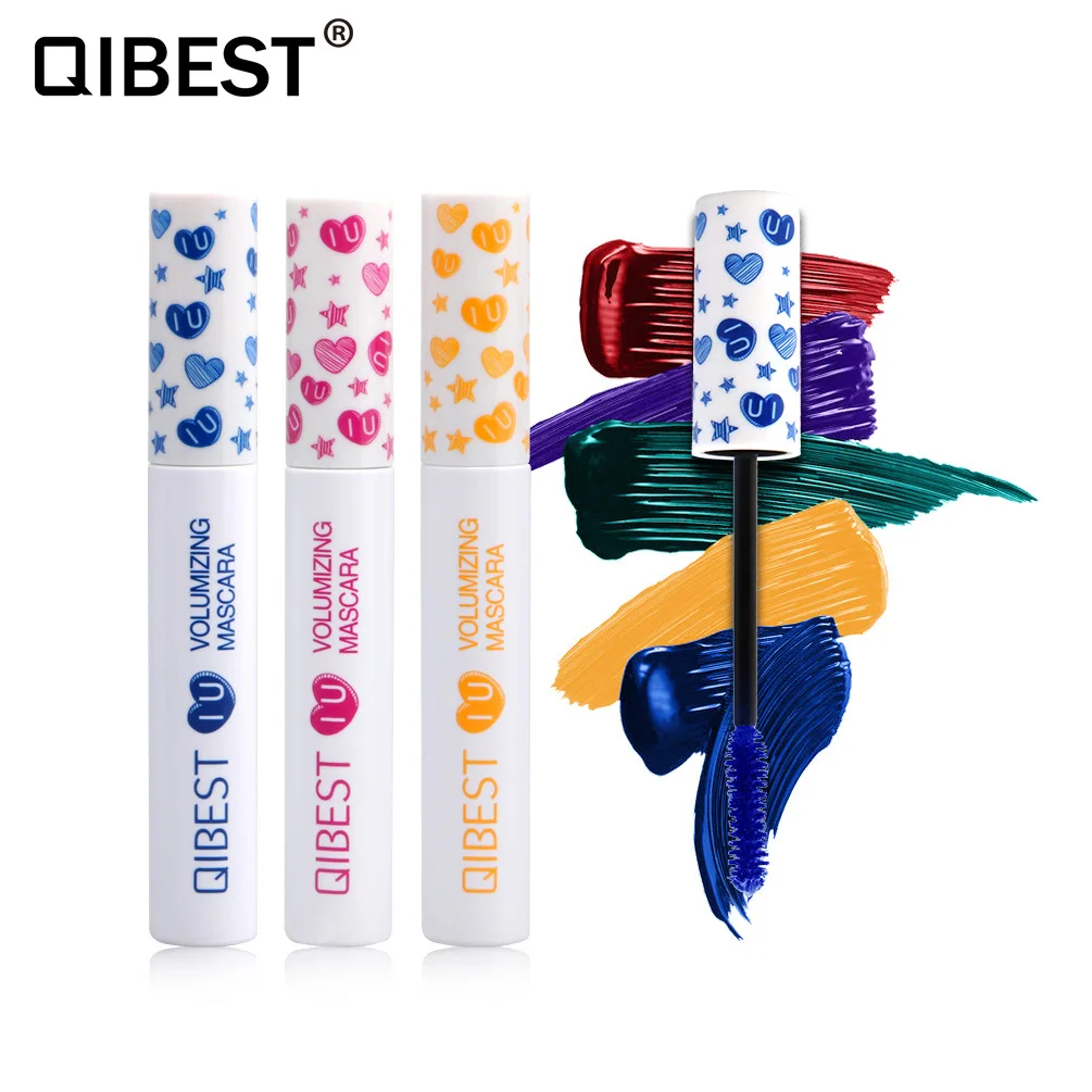 

Factory Wholesale qibest Color Mascara Japanese Cosplay Curling Mascara Long Not Blooming