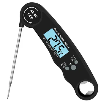 

Professional Waterproof Digital Food Thermometer Pyrometer with Folding Foldable Probe for Kitchen Food Cooking