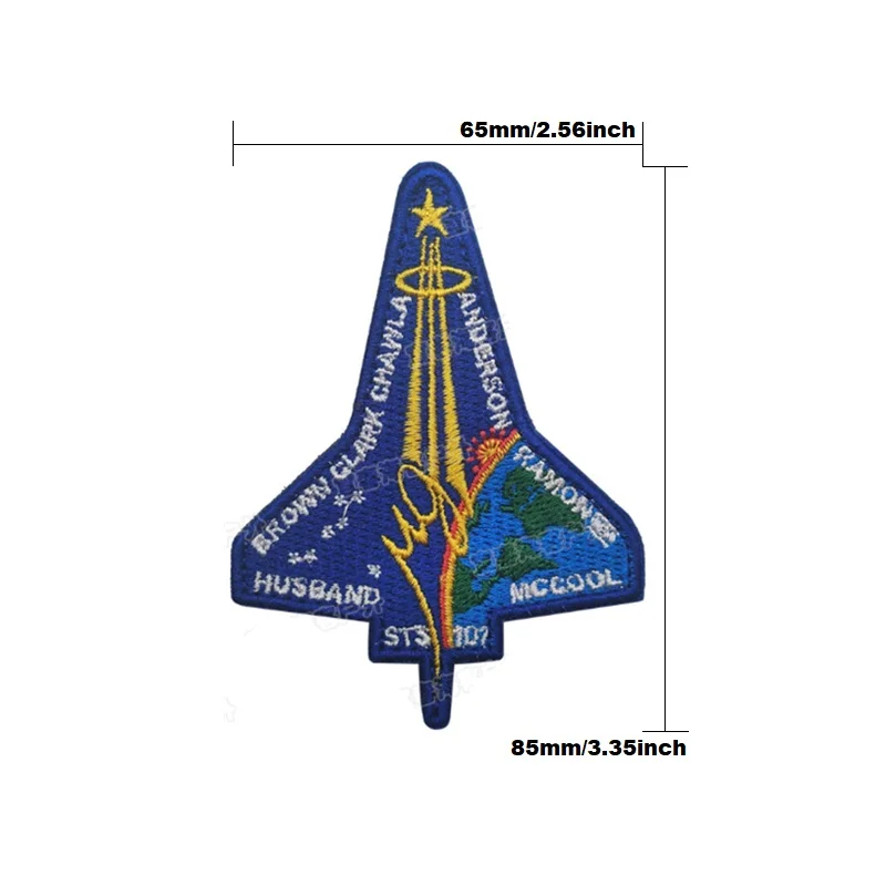 Американская космическая разведка челнок вышивка патч, вышитые патчи Военная Тактическая повязка на руку Наплечная Марка Вышивка для одежды - Цвет: A