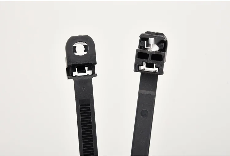 20PCS 자동차 케이블 고정 타이 나일론 블랙 자동차 자동 케이블 스트랩 푸시 마운트 와이어 타이 리테이너 클립 클램프 방수