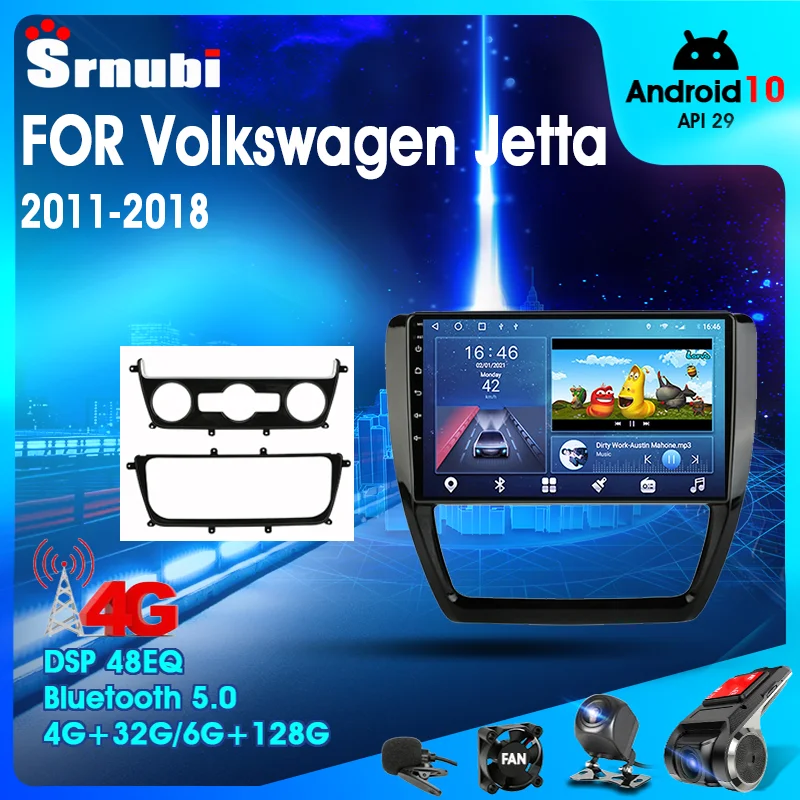 Srnubi Android 10 автомобильное радио для Volkswagen Jetta 2011-2018 мультимедийный видеоплеер 2 Din GPS