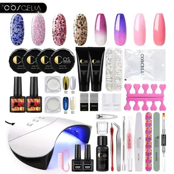 

COSCELIA 36W Lamp Manicure Set Mixing Gel Nail Polish Set Manicure Machine Nail Art Tools Set Varnish Semi Permanent Uv Lamp