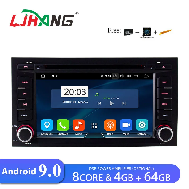 LJHANG автомобильный DVD мультимедийный плеер Android 9,0 для SEAT LEON gps Navi 1 din автомагнитола стерео Wi-Fi головное устройство RDS