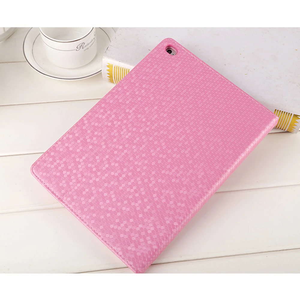 PU Leather Case For IPad Air 2 /1 Wakeup/Sleep Cover Case For IPad Case 9.7 Stand Smart Cover For IPad Air 2 Case - Color: Pink