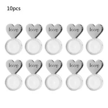 

10Pcs Heart Love Earring Lifters Adjustable Hypoallergenic Earring Support Backs H37C