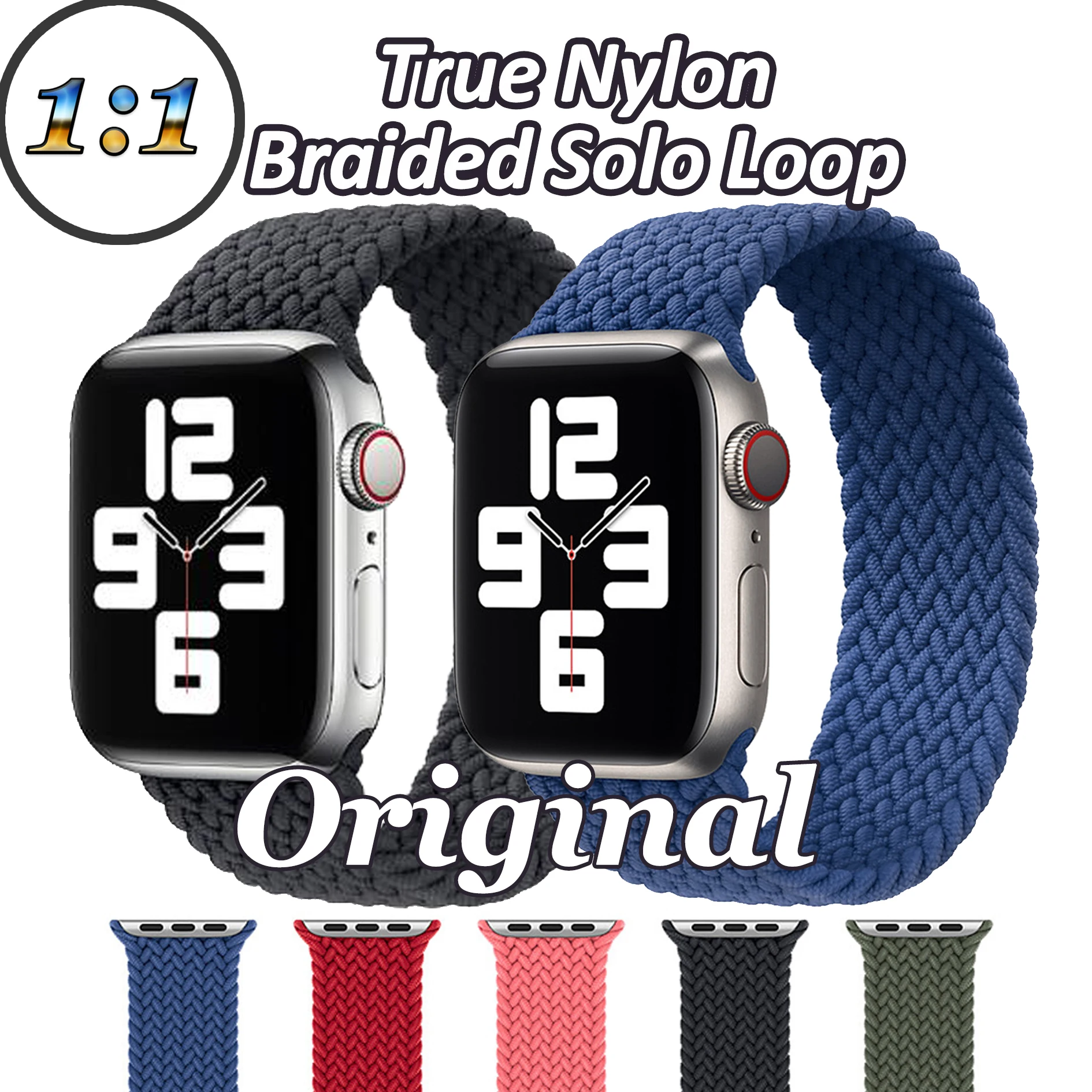 Good Deal Connector Braided Nylon-Strap Solo-Loop Iwatch-Series 40mm 42mm 44mm for Apple 6-5/4-Se mmQKMEbLJpL