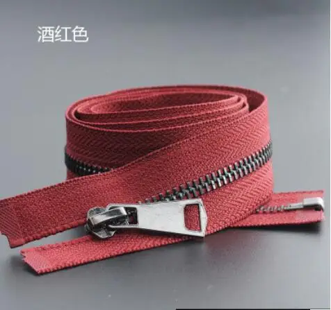 wine red 1 шт. Lightgold Open-end металлическая молния для шитья куртки молнии для пальто Cremalleras пуховое пальто молнии DIY аксессуары для одежды A3-6 - Цвет: wine red