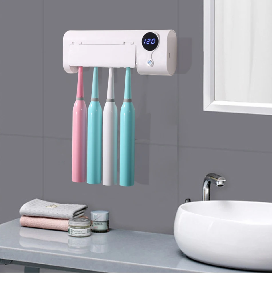USB портативная зубная щетка стерилизация дезинфицирующее средство для ванной комнаты Стеллаж для хранения ультрафиолетовых зубных щеток чистящие средства для личной гигиены