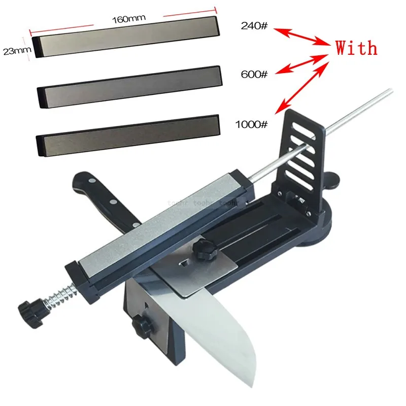 

New upgrade knife sharpener Professional Kitchen Knife Sharpener Sharpening Fix Fixed Angle with 3pcs Sharpening stone