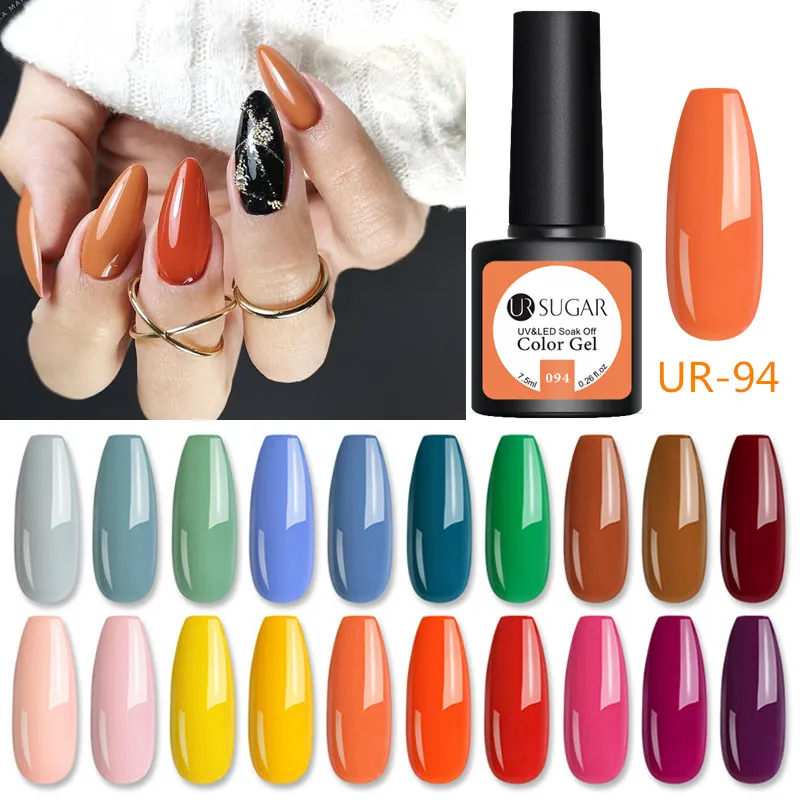 UR SUGAR 122 цветов Гель лак для ногтей Nail Art замочить от УФ/LED гель желтый оранжевый!