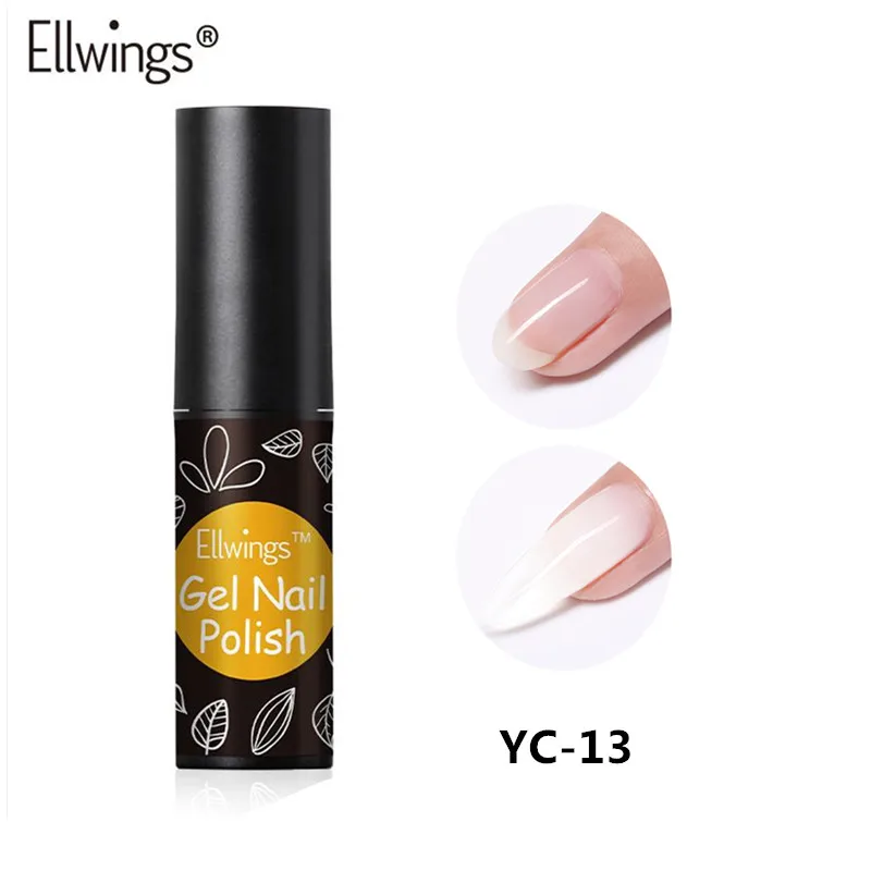 Ellwings Быстрый гель продлевающий половой акт белый прозрачный акриловый УФ поли гель замочить от желе палец длительное Строительство Дизайн ногтей гель лак - Цвет: YC13