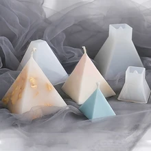 DIY świeca aromaterapeutyczna forma piramida sztuka z żywicy odlewania formy silikonowe ręcznie robiona świeca podejmowania formy dostaw narzędzi do dekoracji wnętrz tanie i dobre opinie CN (pochodzenie)
