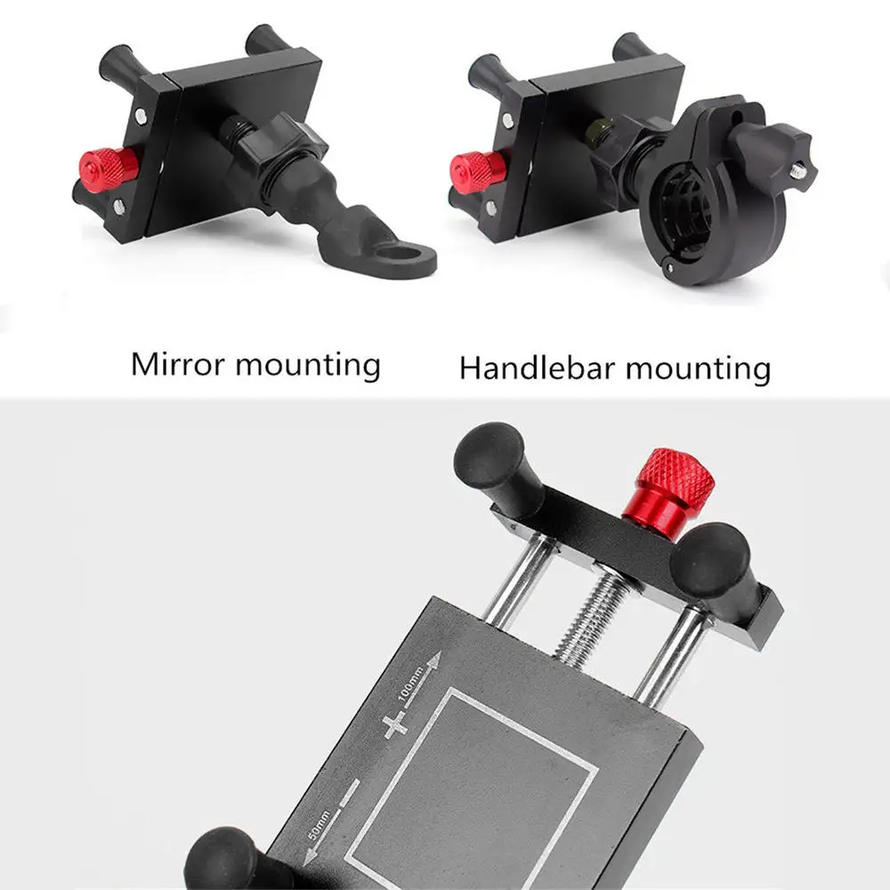 1 шт., регулируемое CNC зеркало заднего вида для мотоцикла/крепление на руль, держатель для мобильного телефона, мотоцикл, велосипед, навигация, фиксированный кронштейн