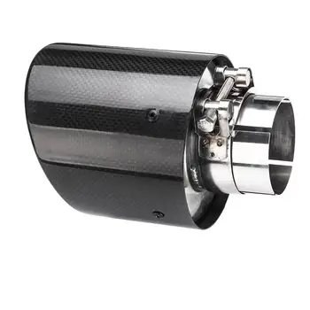 

Universal Car Exhaust Tip Pipe Muffler 2.5 inch 63mm-Inlet 114mm-Outlet Glossy Carbon Fiber