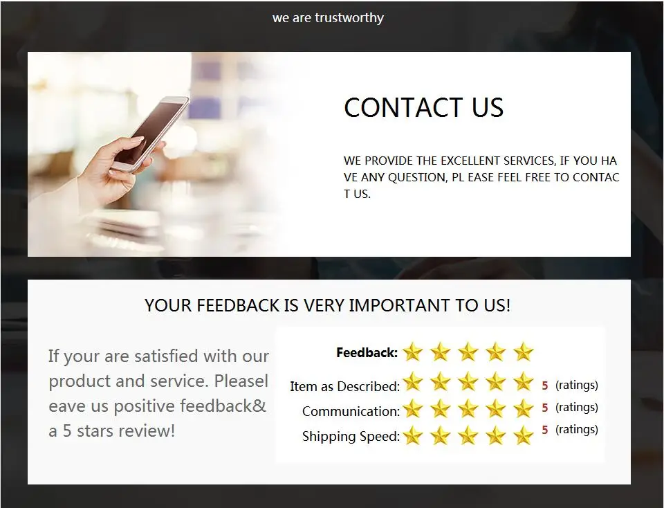 5 stars feedback 3