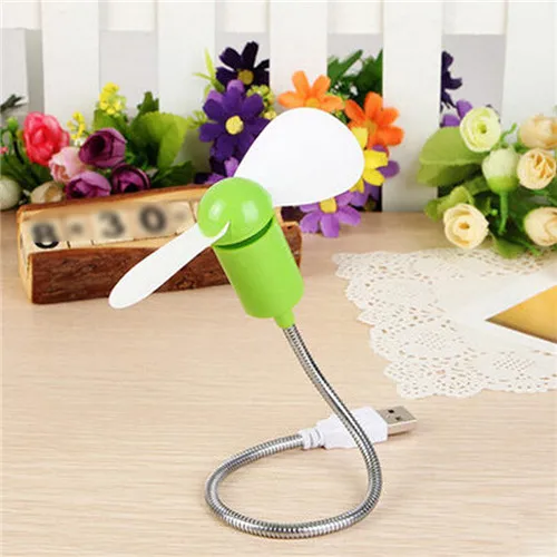 Green USB мини вентилятор ноутбук Настольный охлаждающий вентилятор охладитель пластик легко носить с собой кондиционер приборы для компьютера и банка питания - Цвет: Green