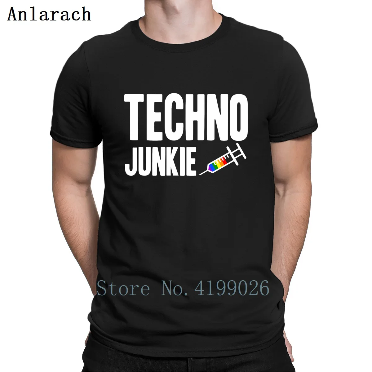 Techno Junkie Lgbt Rainbow Gay Pride Gift Music T Shirt Cotton Anti-Wrinkle Print Designer Homme Summer Style Websites |
