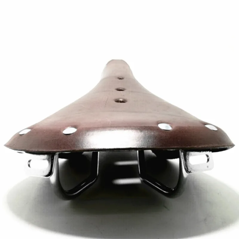 Bicycle Saddle Bicycle Seat Cushion Bike Riding Cushion Classic Bicycle Seat Pure Cowhide Bicycle Saddle for Outdoor Riding Comfortable Vintage Saddle Bike Spring Seat Cushion