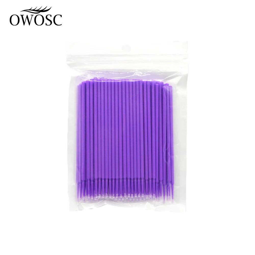 100Pcs/bag Disposable MicroBrush Eyelashes Extension Individual Lash Removing Swab Micro Brush For Eyelash Extension Tools