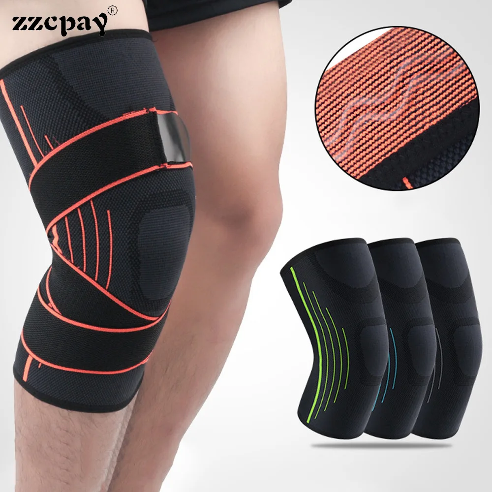 

A pair Sports Knee Brace Joint Support Compression Knee Sleeve Running Basketball Volleyball Dance Bandage Sports Knee Brace