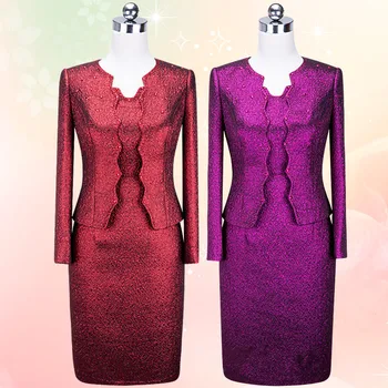 

Wedding Banquet Mom Dress Dress Twinset Quinquagenarian Will Code Suit-dress Autumn Self-cultivation Skirt