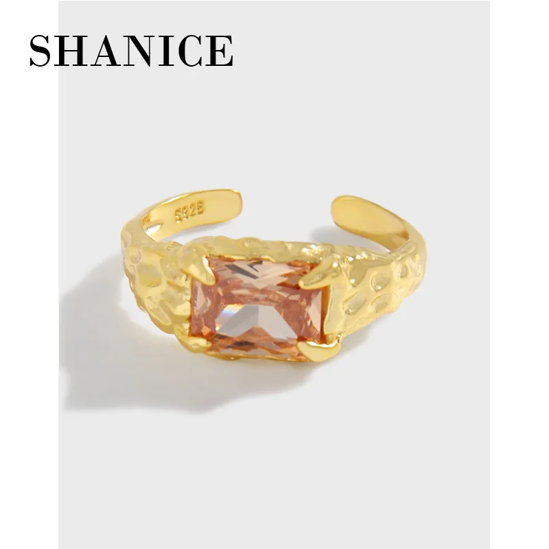 

Женское кольцо SHANICE из серебра 925 пробы с коричневым камнем