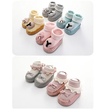 

Winter baby Boy Girl Socks chaussette Infant Cotton baby leg warmers Children Floor Socks Anti-Slip Baby Step Socks