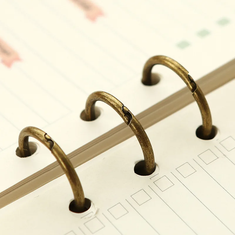 3-Hole Metal Clip Book Rings Loose-leaf Binder A5 A6 A7 Paper Storage Tool Scrapbooking Art Crafts DIY Student 1 PC stationery organizer document organizer