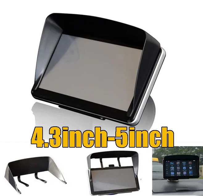 Universal 5inch 4.3inch Car GPS Sun Shade Visor Anti Glare 4.3" 5" Shield Cover Blind For Garmin Nuvi TomTom Sat Nav car gps shade