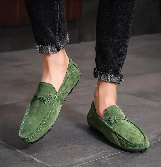 

Peas shoes men's casual 2019 spring one-legged breathable flat shoes