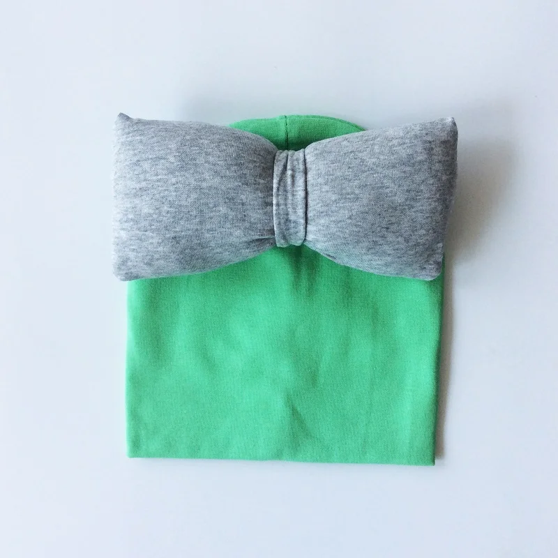 green grey Зимняя шапка для девочек, хлопковая шапка с бабочкой, шарф, комплект, детская шапка, шарф, детские шляпы кепки - Цвет: green grey