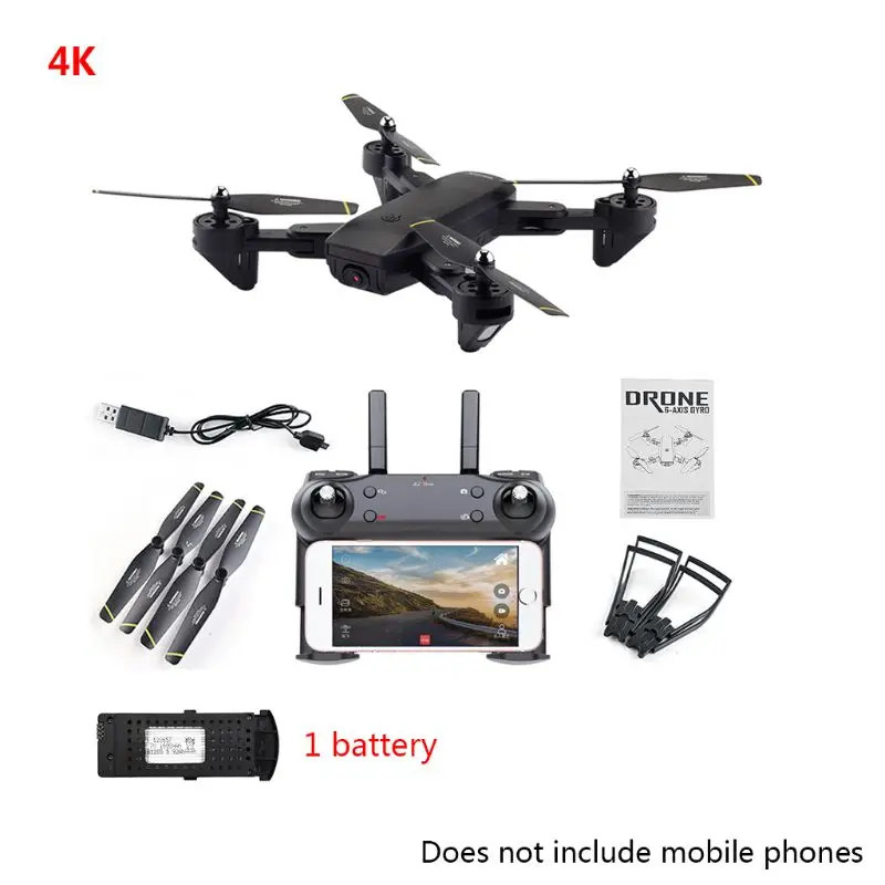 1-BK SG700-D 4K HD широкоугольный Дрон с камерой позиционирования складной FPV RC Квадрокоптер - Цвет: 1-BK