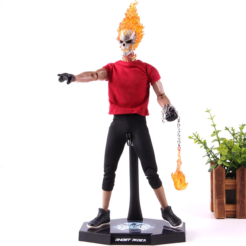 Marvel агенты щита фигура 1/6 масштаб TMS005 Ghost Rider фигурка ПВХ Коллекционная модель игрушки с светодиодный светильник подарок