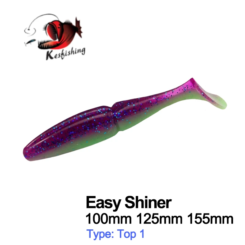 ESFISHING Easy Shiner Shad 125 мм 4 шт. 18 г рыболовные приманки джиг силиконовая приманка карп