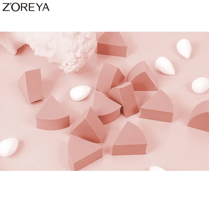 ZOREYA 12 шт./лот мягкая губка для макияжа, Тональная основа, консилер, румяна, пудра, инструменты для макияжа, легко носить, косметический спонж