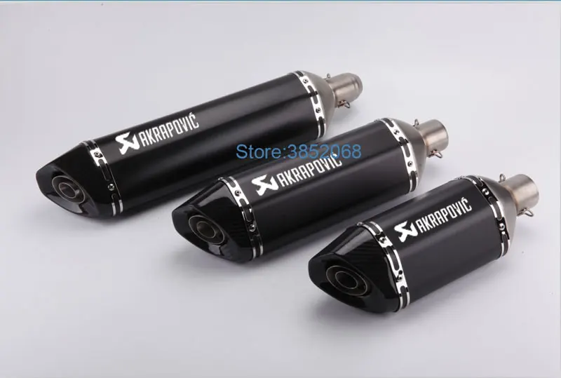 570 мм/470 мм/370 мм лазерная маркировка Akrapovic выхлопная труба мотоцикла Мотоцикл углеродного волокна наконечник глушитель Escape с DB Killer
