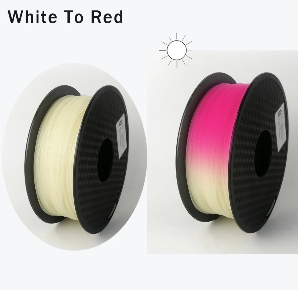 3D-принтеры нити, UV светильник изменения Цвет нити, пла, ударопрочный полистирол сверхвысокой ударной прочности нити для 3D-принтеры 1,75 мм+/-0,03 мм, 2,2 фунтов(1 кг